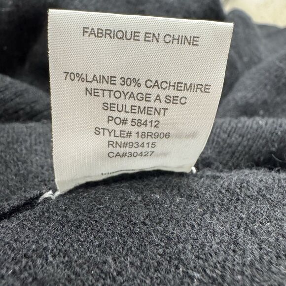 Trina Turk Wool‎ & Cashmere Blend Black Pullover Sweater Womens XL Cutout Soft - Picture 4 of 12